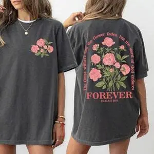 Comfort Colors® Shirt, Boho Christian Shirt, Women Bible Verse Tshirt, Jesus Apparel, Vintage Floral Tshirt, Flower Graphic Tee Trendy Shirt