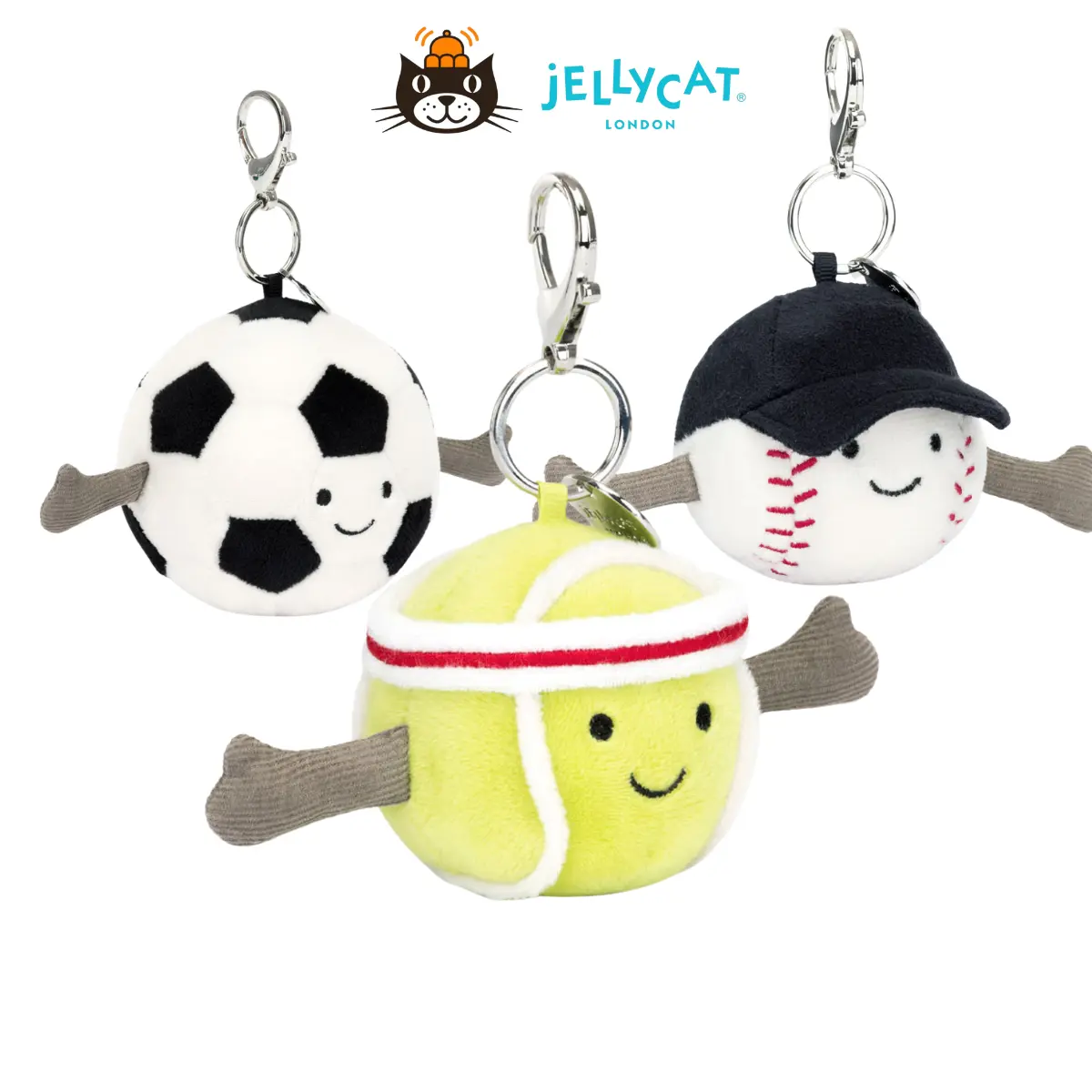 Soccer, Tennis & Baseball Mini Keychain Collection 2026, Cute Plush Bag Charm for Backpack, Purse & Car Keys