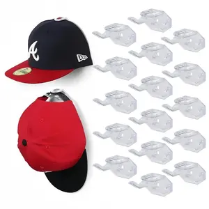 Wall-Mounted Adhesive Hat Hooks No Damage On Walls, 16/22 Piece Set Baseball Cap Hangers, Home Decor Hat Organiser Storage Solutions Storage Display Rack for Walls, Doors, Closets, Home Organizer Hook