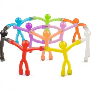 Magnet Men - 10-PC Magnetic Travel Toys for Kids | Bendable Humanoid Magnets for Fridge, Whiteboard & STEM Play | Sensory Fidget Toys for Airplane & Car Rides | Stocking Stuffers, Easter Basket Gifts for Ages 3+