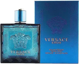 Versace Eros for Men 3.4 oz Eau de Toilette Spray 100 ml - Bold Fragrance with Mint, Green Apple, Geranium, Vanilla, and Oakmoss Notes
