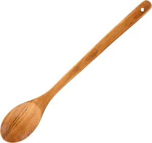Wooden Mixing Spoon, 16.5 Inch Long Handled Wooden Spoons for Cooking And Stirring