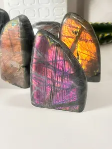 Sunset Labradorite Freeform: Purple & Pink Natural Gemstones, Madagascar, Perfect for Home Collection & Gift for Valentine's Day and Holidays