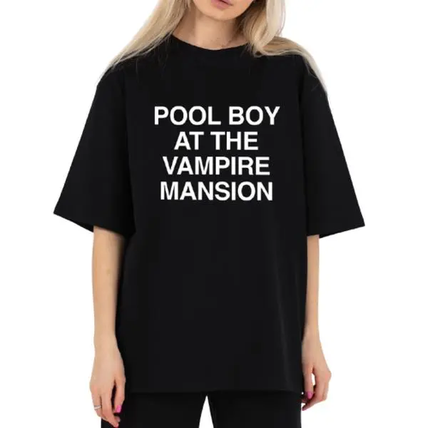 Women's Gerard Way Vampire Mansion Pool Boy Crew Neck T-Shirt, Unisex Fit Top for MCR Fans