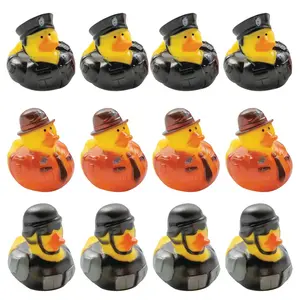 2 1/4" Law Enforcement Police, S.W.A.T. & State Trooper Rubber Ducks - 12 Pc.