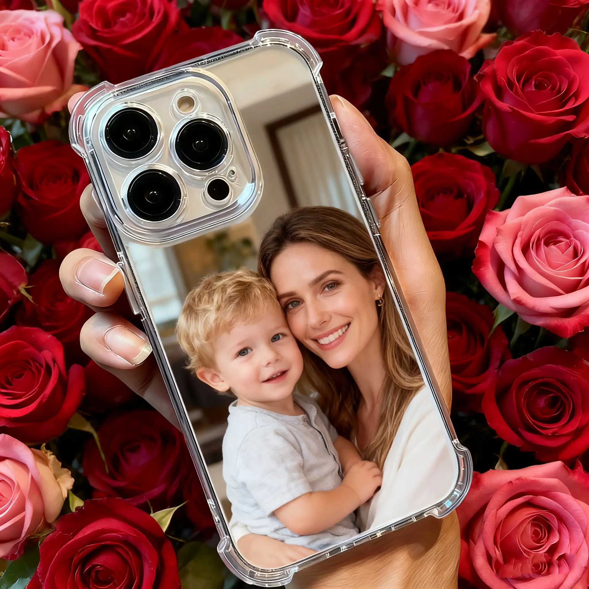 DIY Transparent PC iPhone Protect Cover - High-End Shockproof Multi-Model Accessory for iPhone 12/13/14/15/16/17 Pro Max Plus, Supports Personalization, Custom Photos/Themes, Ideal for Gifting, Iphone 15