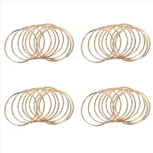40 Pack 3 Inch Gold Dream Catcher Metal Rings Hoops Macrame Ring for Dreamcatchers and Crafts