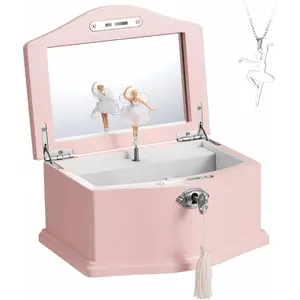 Ballerina Musical  Box with Mirror for girls,'s  Storage Music Chest (-M),Gifts for Christmas,Birthday and all Holidays