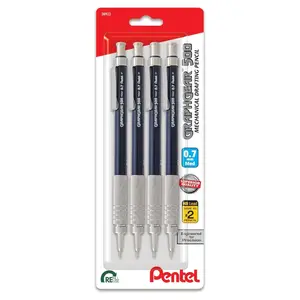 Pentel GraphGear 500 Mechanical Pencil, 0.7mm, 4-pk