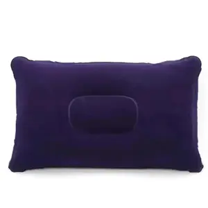 1count Portable Inflatable Pillow - Portable Camping Air Cushion, Humanized Design, Suitable for Outdoor Sleeping, Office Napping Pillow, Travel Camping Inflatable Pillow, Neck Stretcher Backrest, Aircraft Comfort Pillow