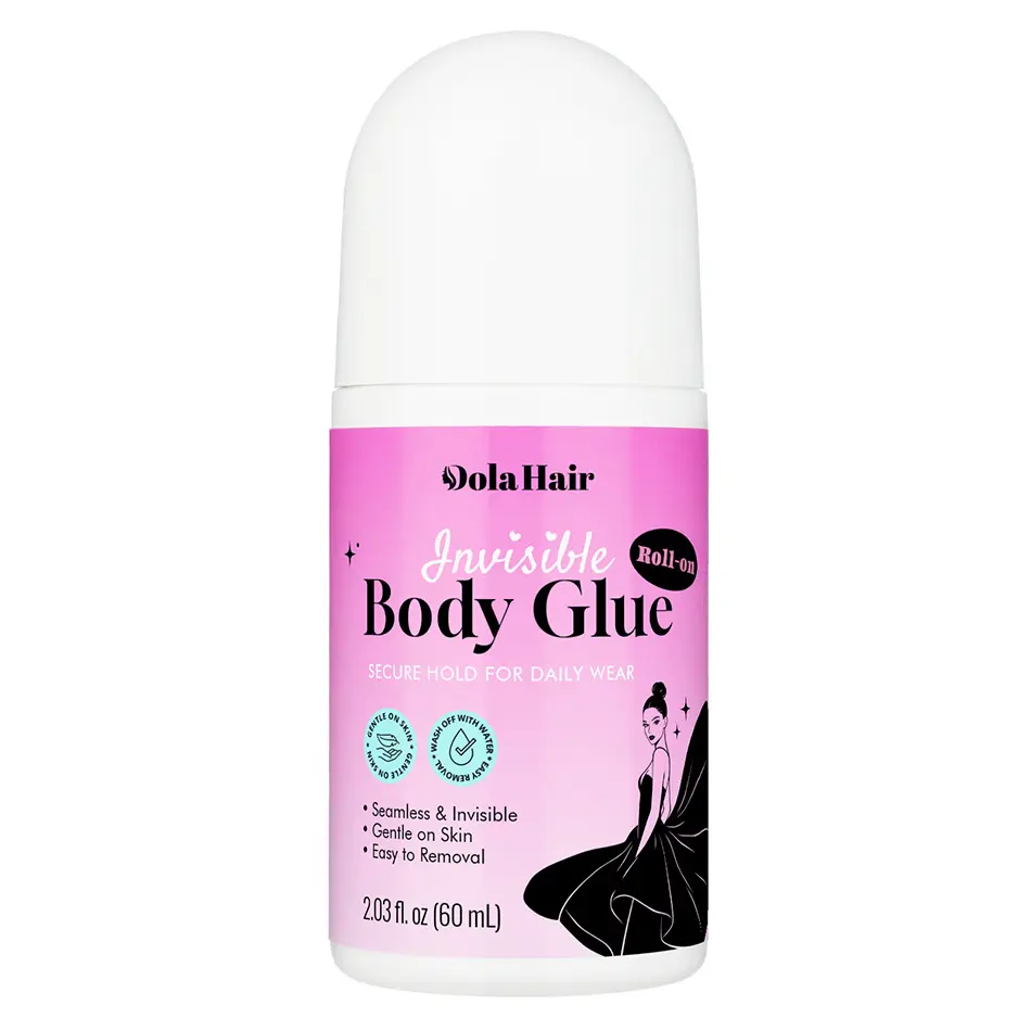Dola Hair Roll-On Body Glue, 60mL Skin-Safe Fashion Adhesive, All-Day Hold for Clothing & Skin, Waterproof & Easy to Remove, Prevent Wardrobe Malfunctions