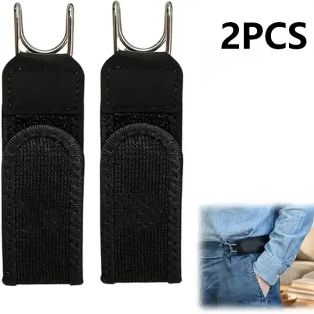 2PCS 2026 US Summer Vibes | Tactical Metal Hook Elastic Belt (Unisex) Buckle Invisible Design / EveryDayCarry / Soft Adjustable Side Waist Belt Pocket belts for men