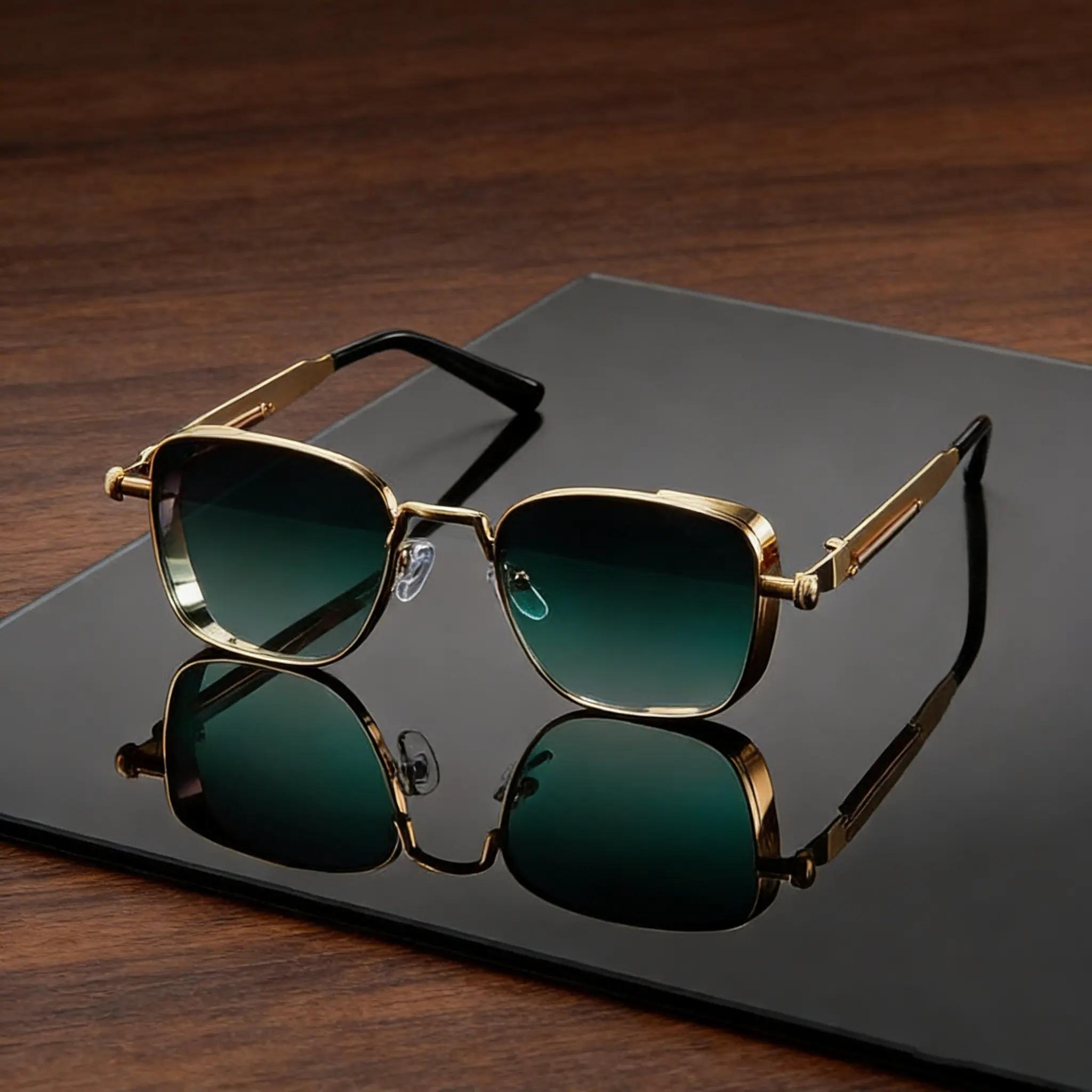 Men’s Vintage Rectangular Metal Frame Glasses Non Prescription Fashion Eyeglasses Lightweight Flexible Hinges Aesthetic Optical Frames for Business Wedding Formal Outfit Daily Styling Accessories