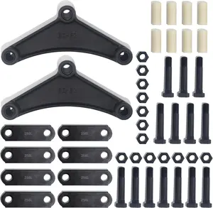 Trailer Axle Equalizer 256L Shackle Kit, Trailer Suspension Shackle Kit, Tandem Axle Trailer Shackles Equalizers Kit for Double Eye Leaf Springs 3500 lbs to 5200 lbs Axles (14  14 Nuts)