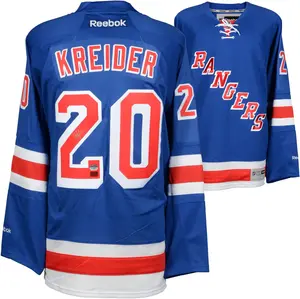 Chris Kreider New York Rangers Autographed Blue Reebok Premier Jersey - Fanatics Authentic Certified