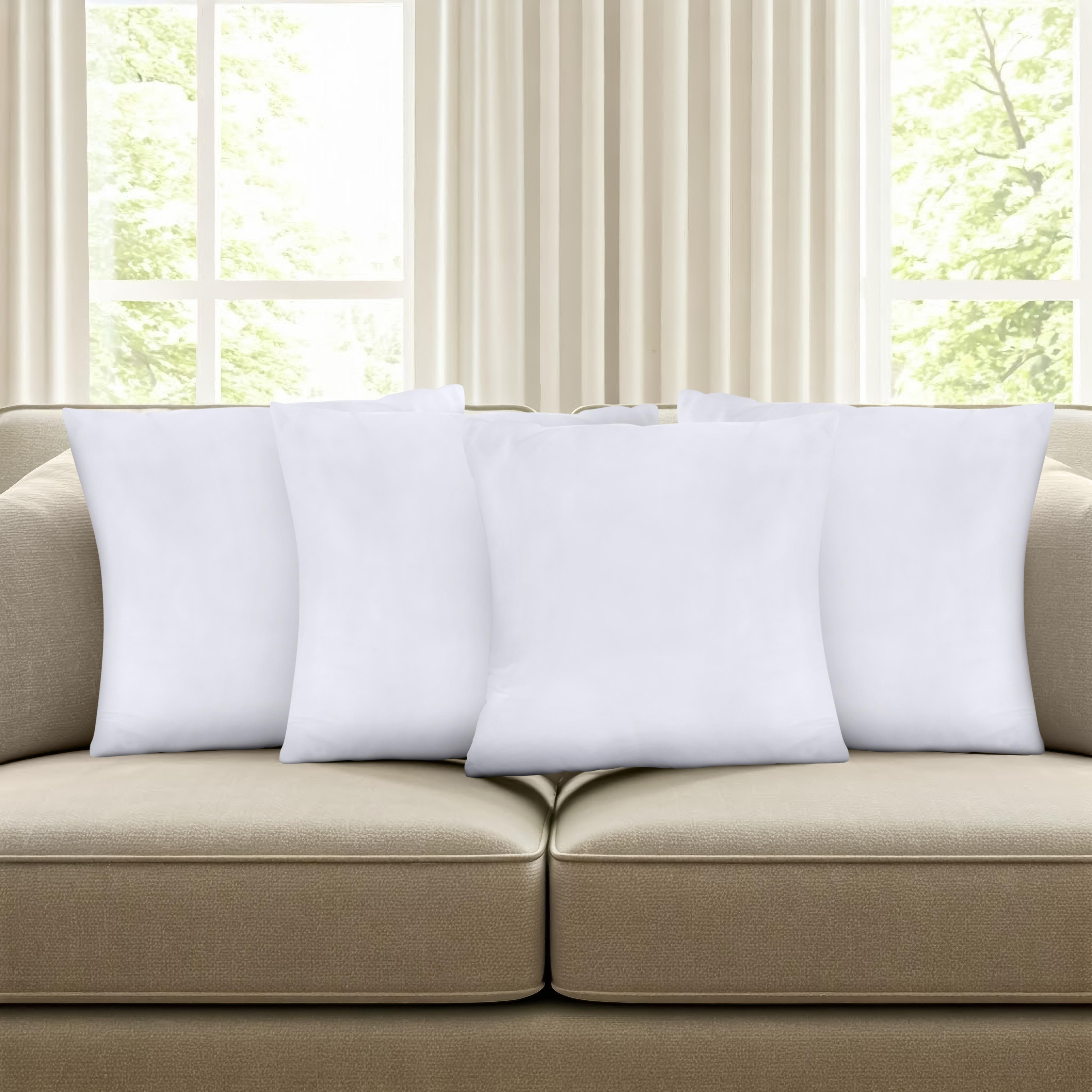 Utopia Bedding White Throw Pillow Inserts - Pack of 2 Durable Memory Foam for Bed & Couch - Soft 115 GSM Brushed Fabric - Breathable Comfortable Decorative Pillows