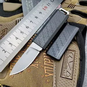 Compact, minimalist tactical pocket knife with an 8Cr13Mov blade and a sweat-wicking, non-slip nylon fiber handle, Ultra-lightweight EDC item, Emergency tool, for everyday use, outdoor camping emergencies, Survival gear