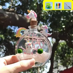 Perfume Bottle Marimo Moss Ball Habitat | Self-Sustaining Live Glass Terrarium, Low Maintenance Aquatic Desk Decor | For Mindfulness, Focus & Visual Stress Relief