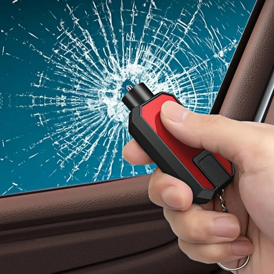 Car Window Breaker One-Button Universal Emergency Escape Tool, Car Safety Hammer Multi-Functional Emergency Kit, Vehicle Glass Breaker, Automotive Car Essentials, Auto Accessories