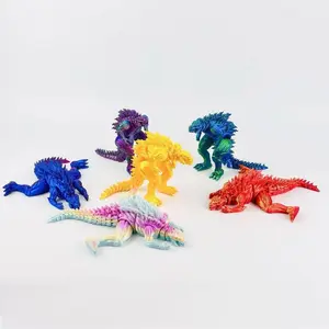 3D Printed Godzilla Jointed Action Figure Model, Collectible Toy for Fans, Detailed Design, Perfect Gift for Kids & Adults