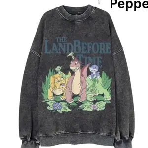 The Land Before Time Pastel Dinosaur Friends Sweatshirt, Cotton Unisex Sweatshirt, Crew Neck, Menswear Top, Womenswear Top Underwear Streetwear 1 6