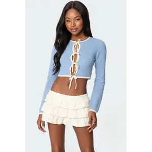 Jaylin Tie Front Knit Cardigan