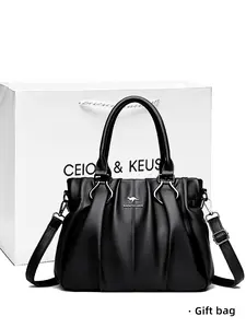 Women's Elegant Solid Color Handbag, Fashionable PU Leather for Party, Trendy All-match Commuter Bag for Daily Used, Handbag Shoulder Purse