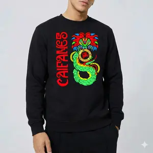 Caifanes Aztec Feathered Serpent Quetzalcoatl Graphic T Shirt Sweatshirt Hoodie Unisex Casual Streetwear Trendy Top for Men for Women