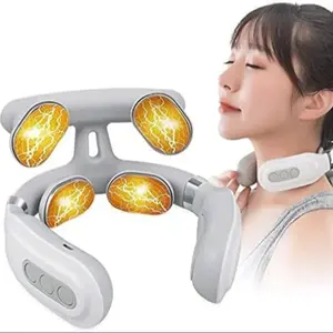 Electric Multi-Head Intelligent Neck Massager, Rechargeable Heat Therapy Cervical Massage Device, Neck Pain Relief, Portable and Adjustable, Relaxation Aid