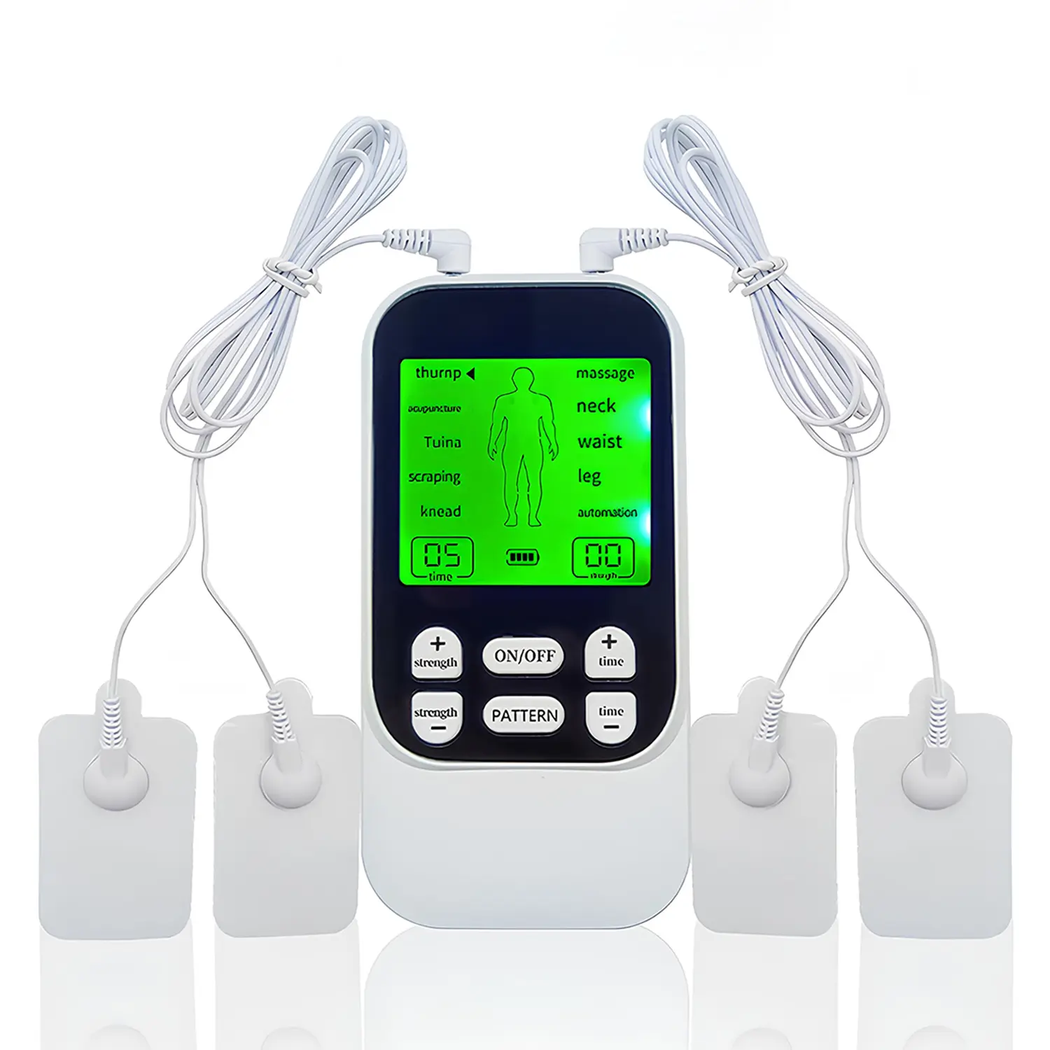 Rechargeable TENS Unit Muscle Stimulator - 10 Modes EMS Massager Machine for Neck, Shoulder & Back Pain Relief - Safe & Portable with 30 Intensity Levels