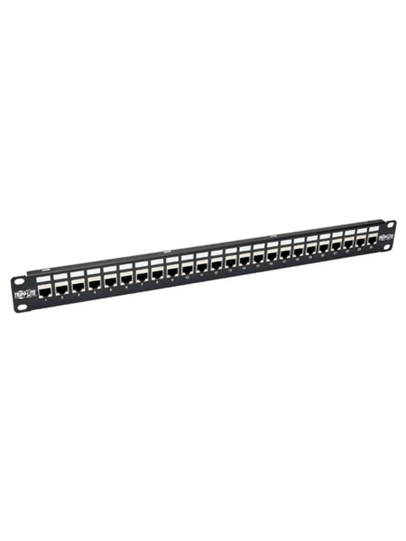 Tripp Lite TRL-N254-024SH6A 24-Port Shielded Ports 1U Rackmount STP Cat6A Feedthrough Patch Panel, RJ45 Ethernet Network Component