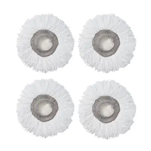 True & Tidy 4-Piece Round Mop Pad Replacementsfor SPRAY-360