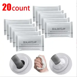 Air Conditioner Hole Sealing Clay, Gap Filling Hole Putty, Waterproof Insect-Proof High Temperature Resistant Wall Repair Mud for Home Sewer Pipe Plugging，You'll receive exactly 20 pcs