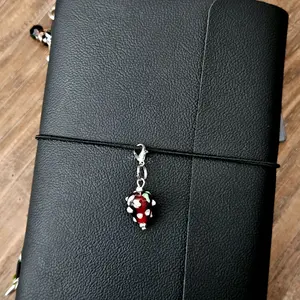 Bohemian Trinkets Handmade Glass Strawberry Journal Charm