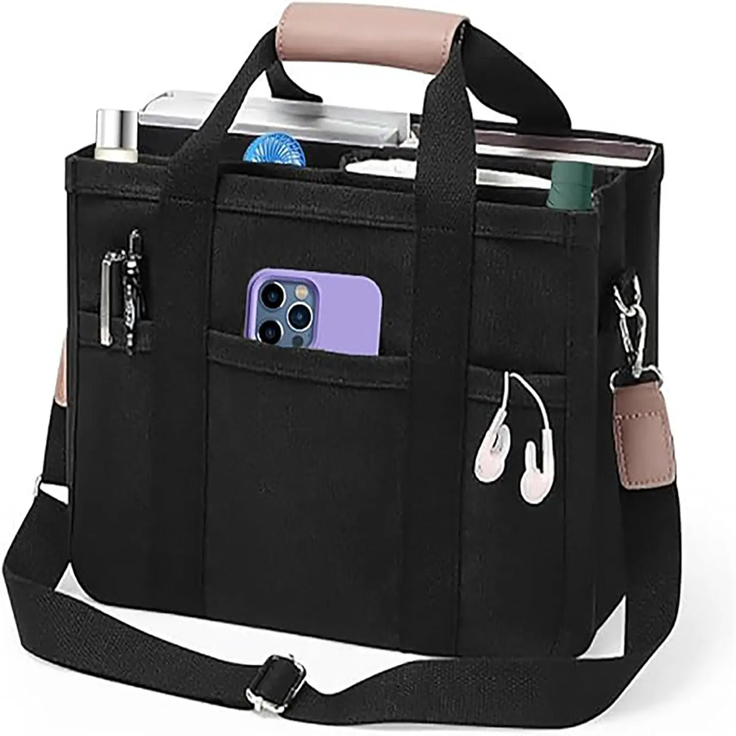 Large Capacity Multi-layer Handbag, Simple Canvas Crossbody Bag, Bento Mommy Bag, Shoulder Bag for Women, Multifunction Messenger Bag