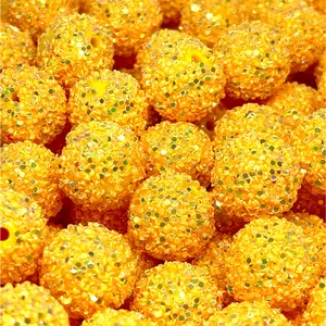 Yellow Sun Sequins Beads 16mm Acrylic Beads for Keychains, Pens, and Jewelry Projects - Colorful Beads for Crafting Supplies