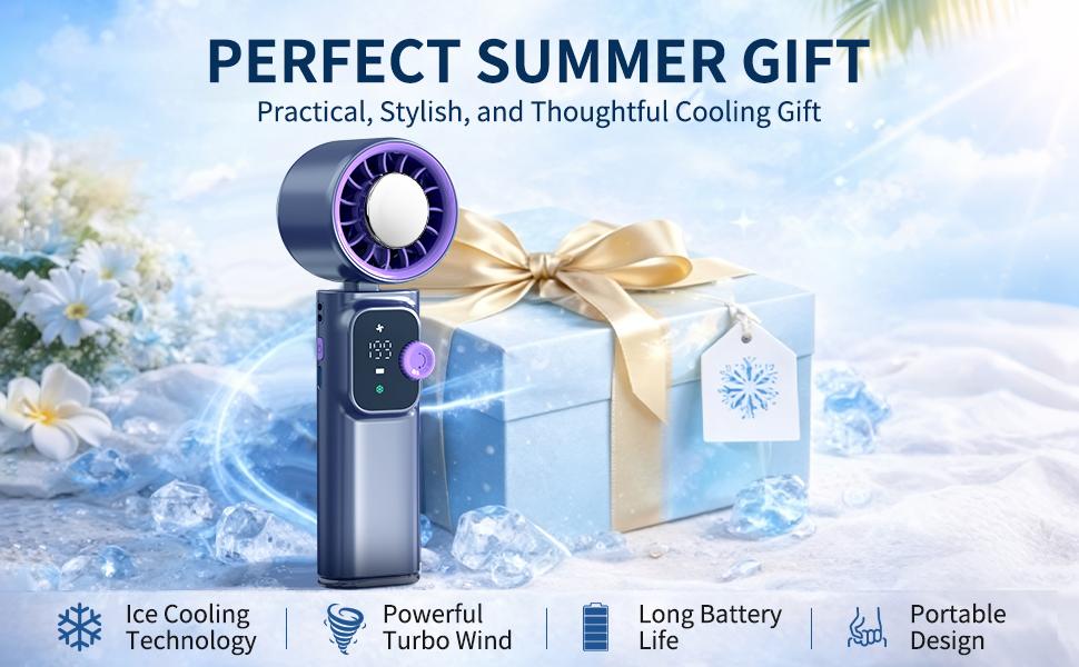 199-Level Precise Wind Control Cordless Wireless Portable Cooling Ice Fan - Foldable, Adjustable, Automatic Settings, Airflow Enhancer for Summer Travel & Outdoor Household Appliance Essential