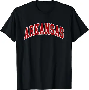 Arkansas - AR - Throwback Design Print - Classic T-Shirt, Funny Gift Shirt, Cotton, Crewneck, Size S-3XL