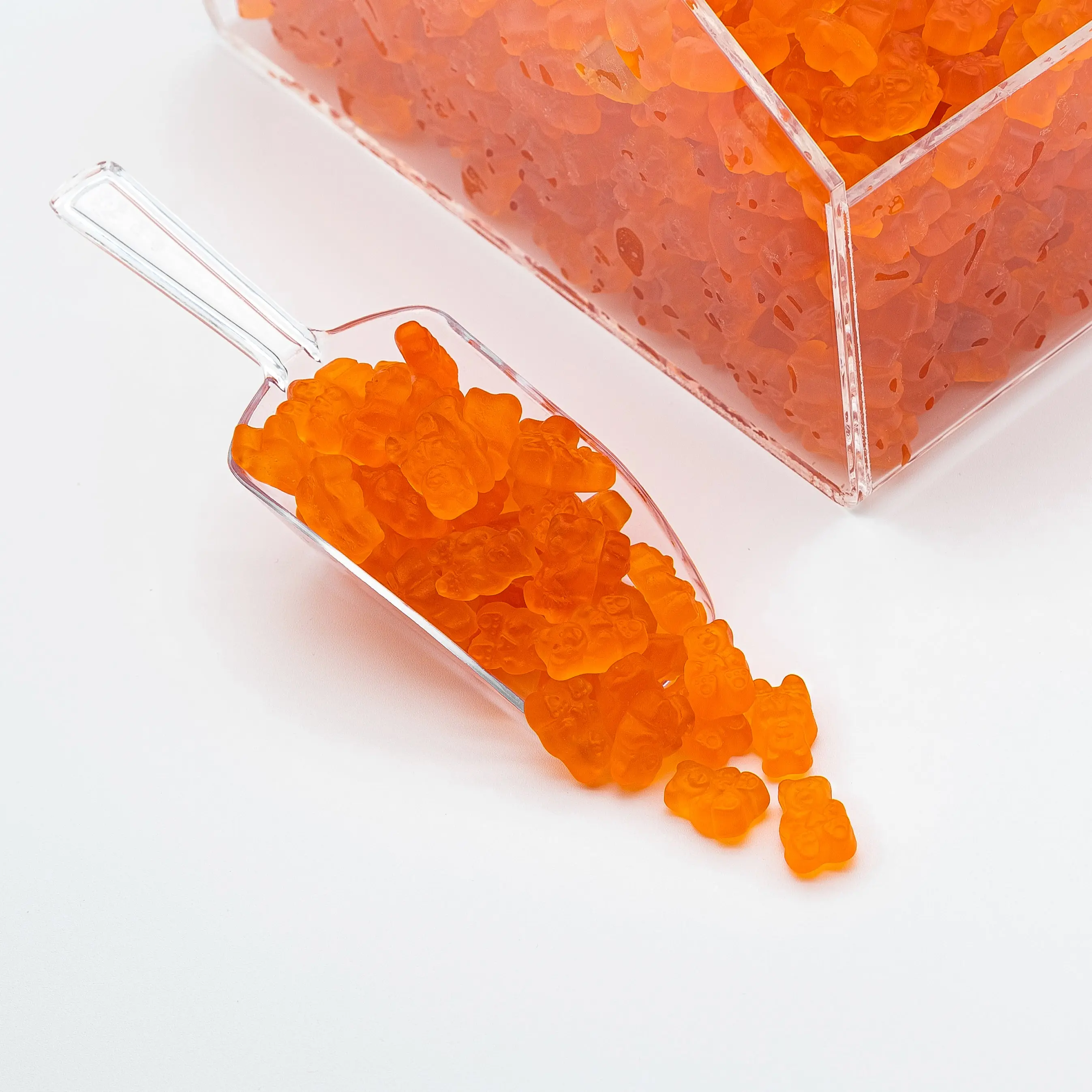 Orange Gummy Bears - Sweet and Soft Gummy Bear Candy with Orange Flavor - 4 oz & 8 oz & 1 lb Bonbon Snack