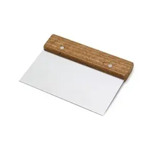 Premium 6″ Stainless Steel Dough & Pastry Scraper – Bench Knife with Non-Slip Wooden Handle
