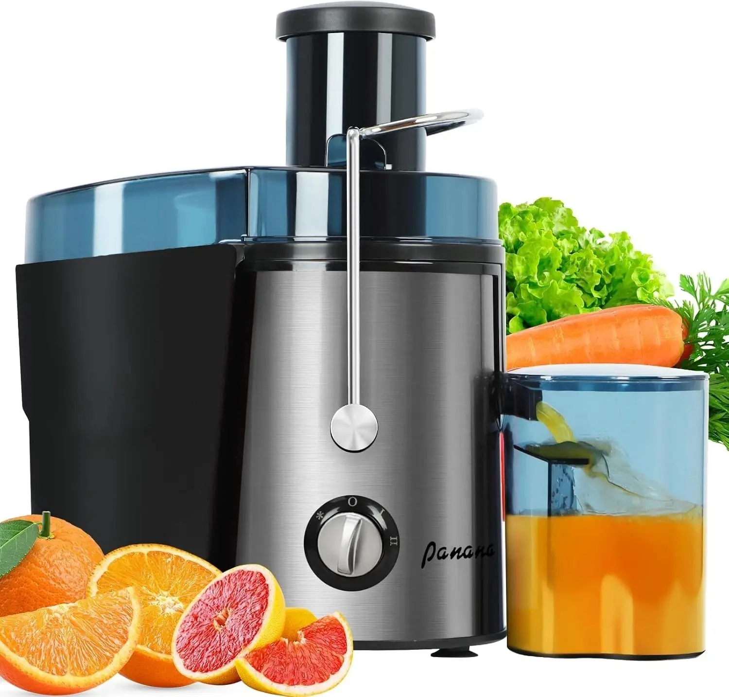 Power BPA-Free Centrifugal Juicer Extractor, 2.5” Wide Mouth Feed Chute for Fruits and Vegetables, Power Centrifugal Juicers, Bpa-Free Centrifugal Juicers