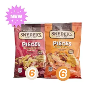 Snyder's of Hanover Variety Pack Pretzels - 2 Flavors, 12 Ct (Pack of 12) - Snack Crunch