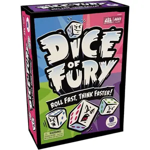 Fastpaced Family Dice Game Set, Includes 24 Dice, 80 Challenge Cards, 4 Dice Stands, Giant Die, Fun Board Game for Families