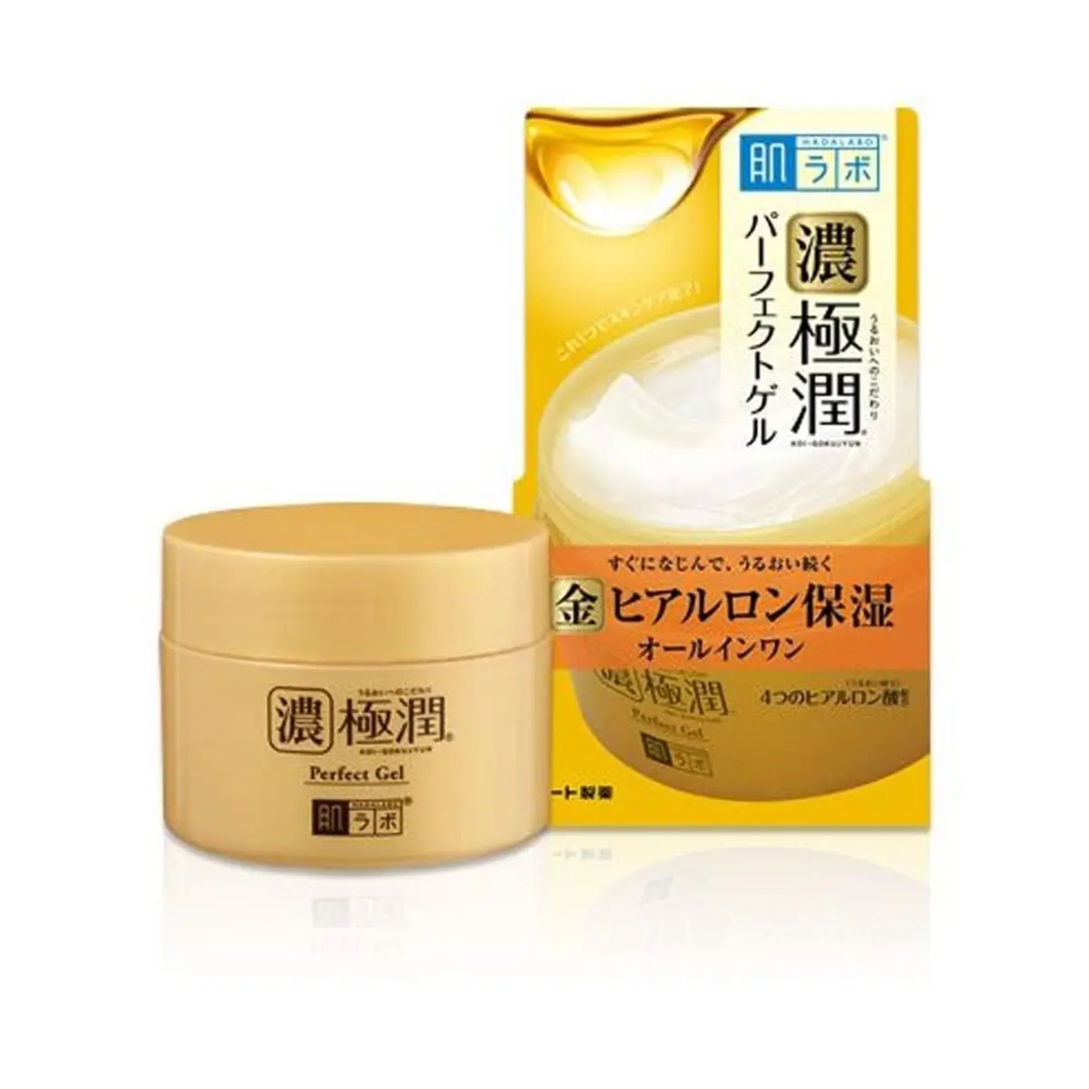 HADA LABO Gokujyun Hyaluronic Perfect Gel Cream, Lightweight Daily Moisturizer for Deep Hydrate, 100g