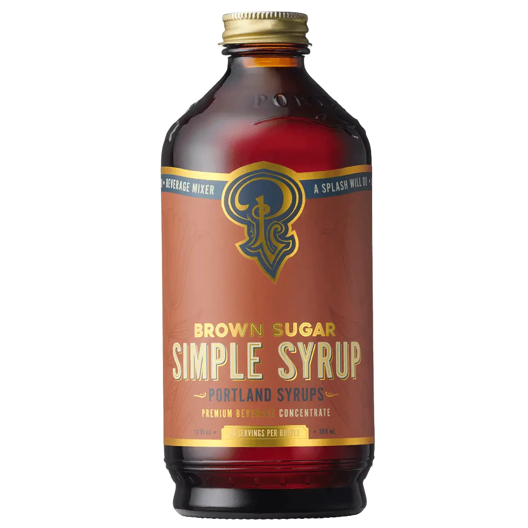 Portland Syrups Brown Sugar Simple Syrup for Lattes, Cocktails, Mocktails & Coffee - Rich Sweetness for Balanced Beverages & Baking - Natural Ingredients - Organic Cane Sugar - 12 oz Bottle, 24 Servings (Pack of 1)