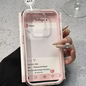 Minimalist Solid-Color Border Transparent Protective Phone Case Cover for iPhone 17/16/15/14/13/12/11/Pro/Pro Max, Military-Grade Cushioning Transparent Silicone Soft Case, Casing, Accessories