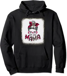 Hot Mess Mama Life, Matching Family Love Leopard Bleach-ed Pullover Hoodie - Robertbobby Shop 59B0BM8QC9PF