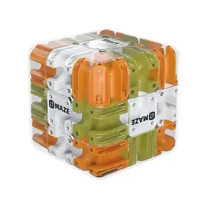 3D Ball Rolling Maze Puzzle Cube - Parent-Child Competitive Logic Game for Kids - Stress Relief and Brain Teaser Toy cubo rubik pastel