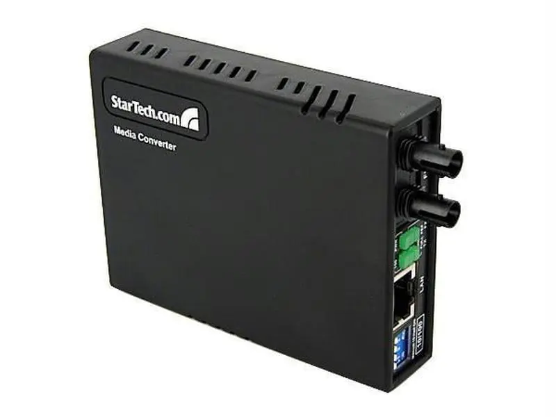 Startech Fiber-to-Ethernet Media Converter, Auto-Switching Network Component with Ethernet Ports, 2km Max Transmission Range