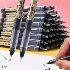 Quick-Dry Smooth Rollerball Pens, Smooth Writing Pens, 0.5mm Fine Point, Lightweight Plastic Design, Visible Ink Supply, Ideal for School & Office Use